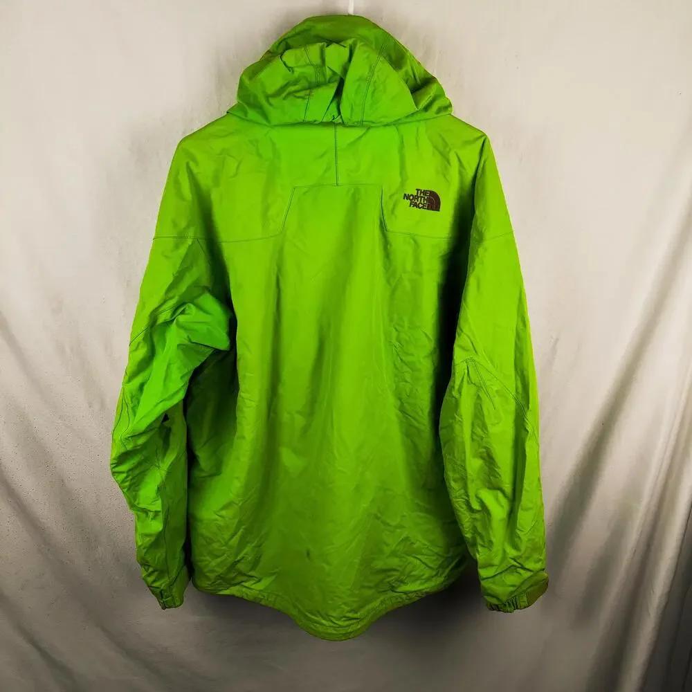 The North Face Jacket Mens Large Green Hooded Ski Full Zip Insulated Pockets